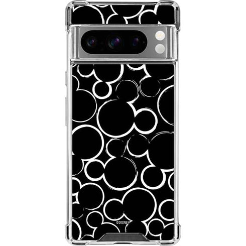 Disney Mickey Mouse Logo Pattern Google Pixel 8 Pro Clear Case